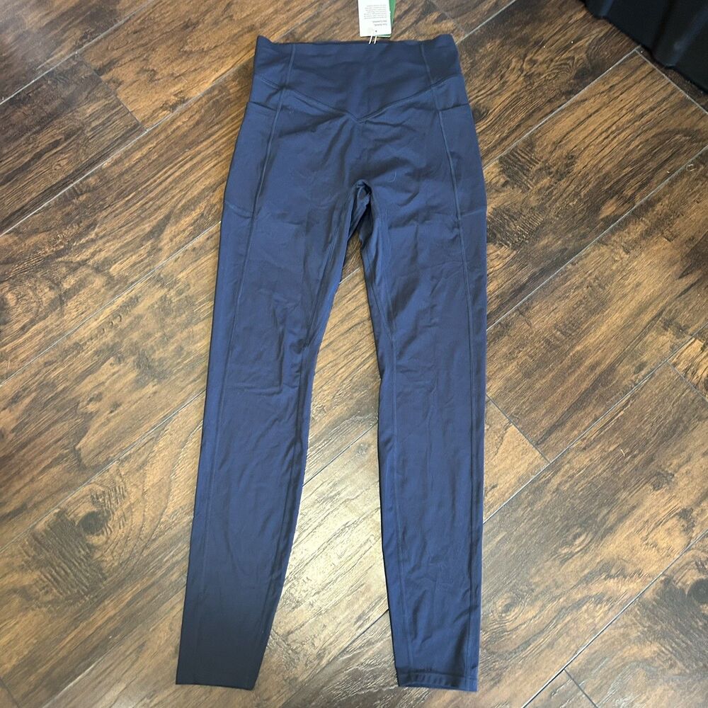 Halara Ultra Sculpt Blue High Waisted Scrunch Butt Tummy Control Leggings Medium